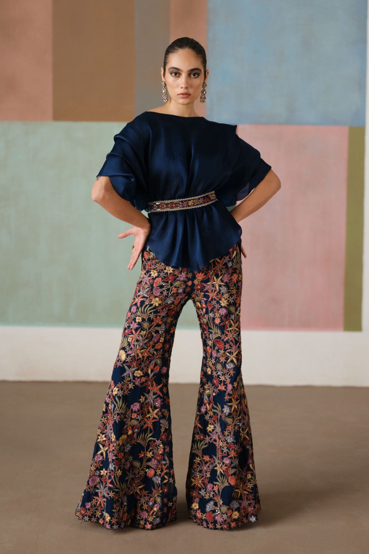 Navy Blue Elin Pant Set
