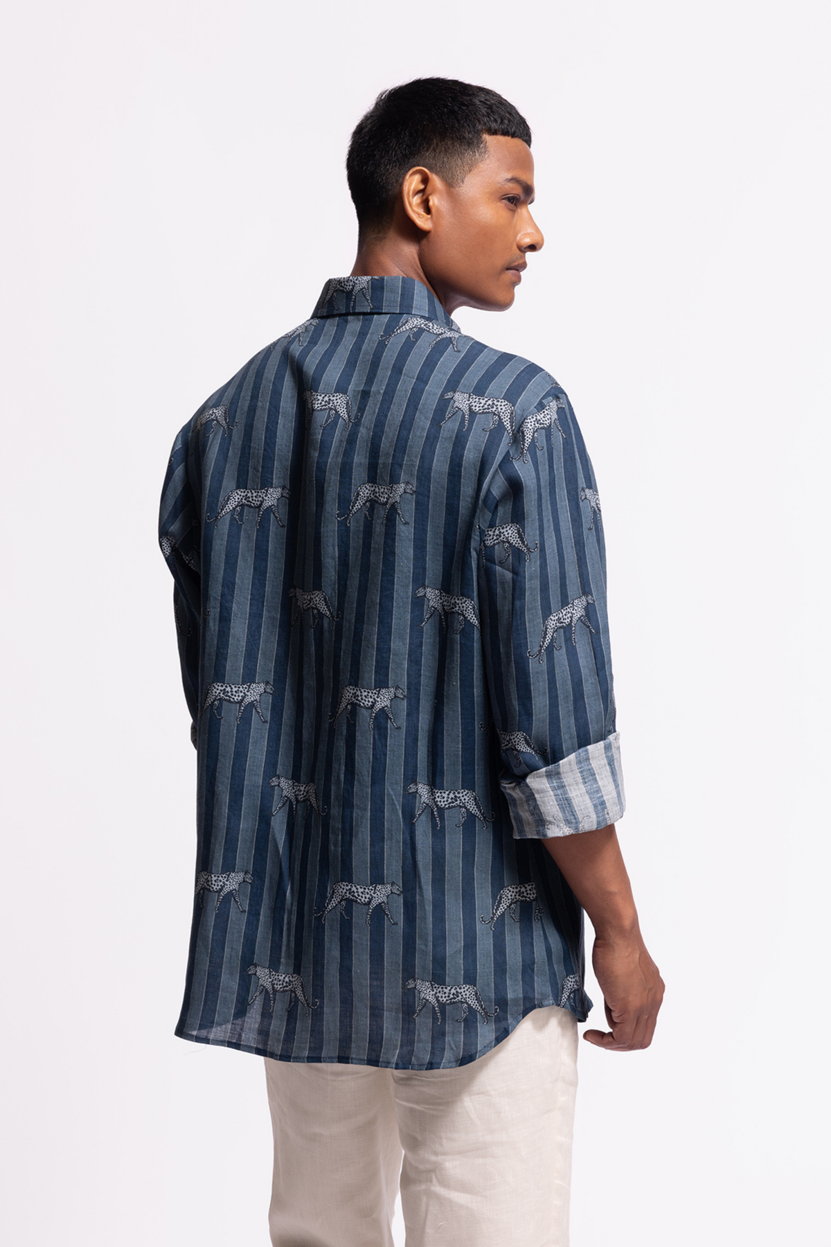 Blue Wild Printed Shirt
