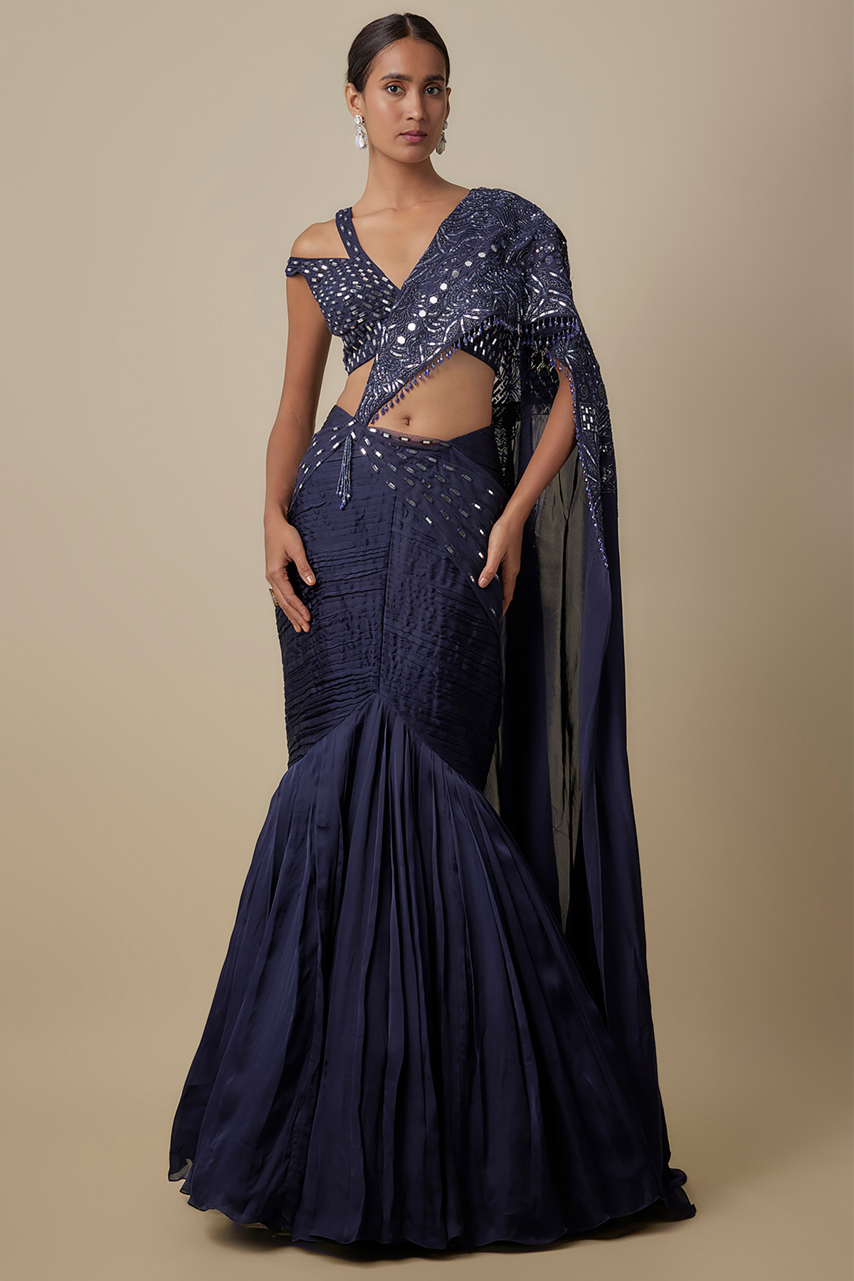 Cadent Drape Saree Set