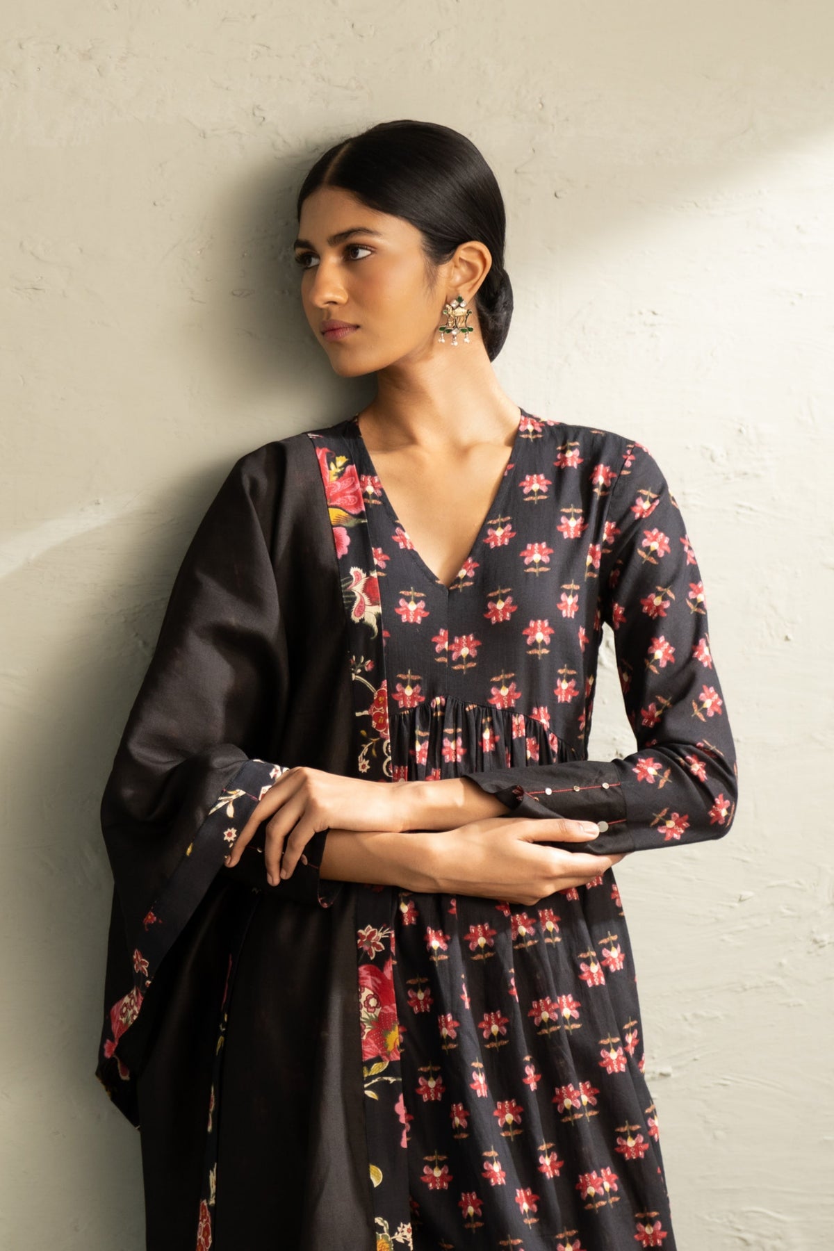 Black Anarkali Set