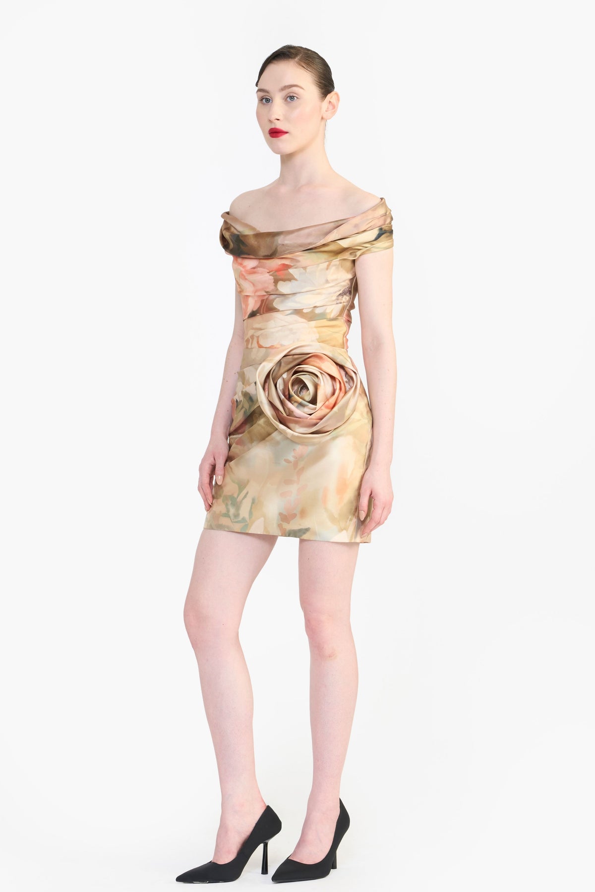 Off Shoulder Draped Mini
