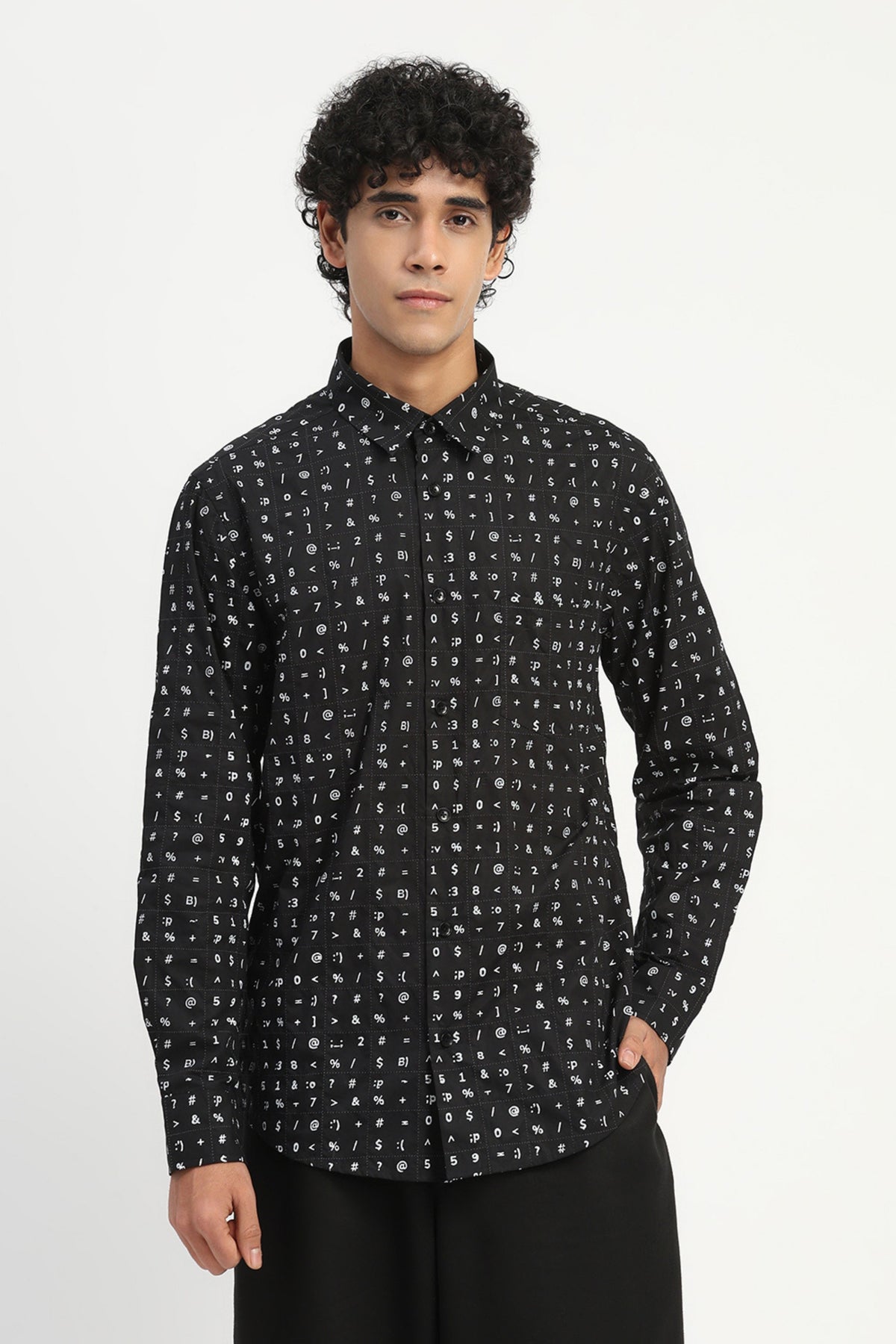 Black Alphabet  Shirt