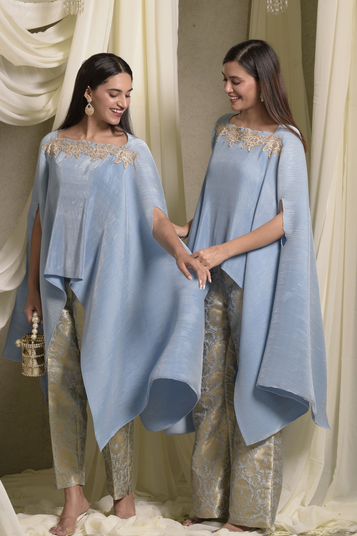 Divine Embroidered Cape Set