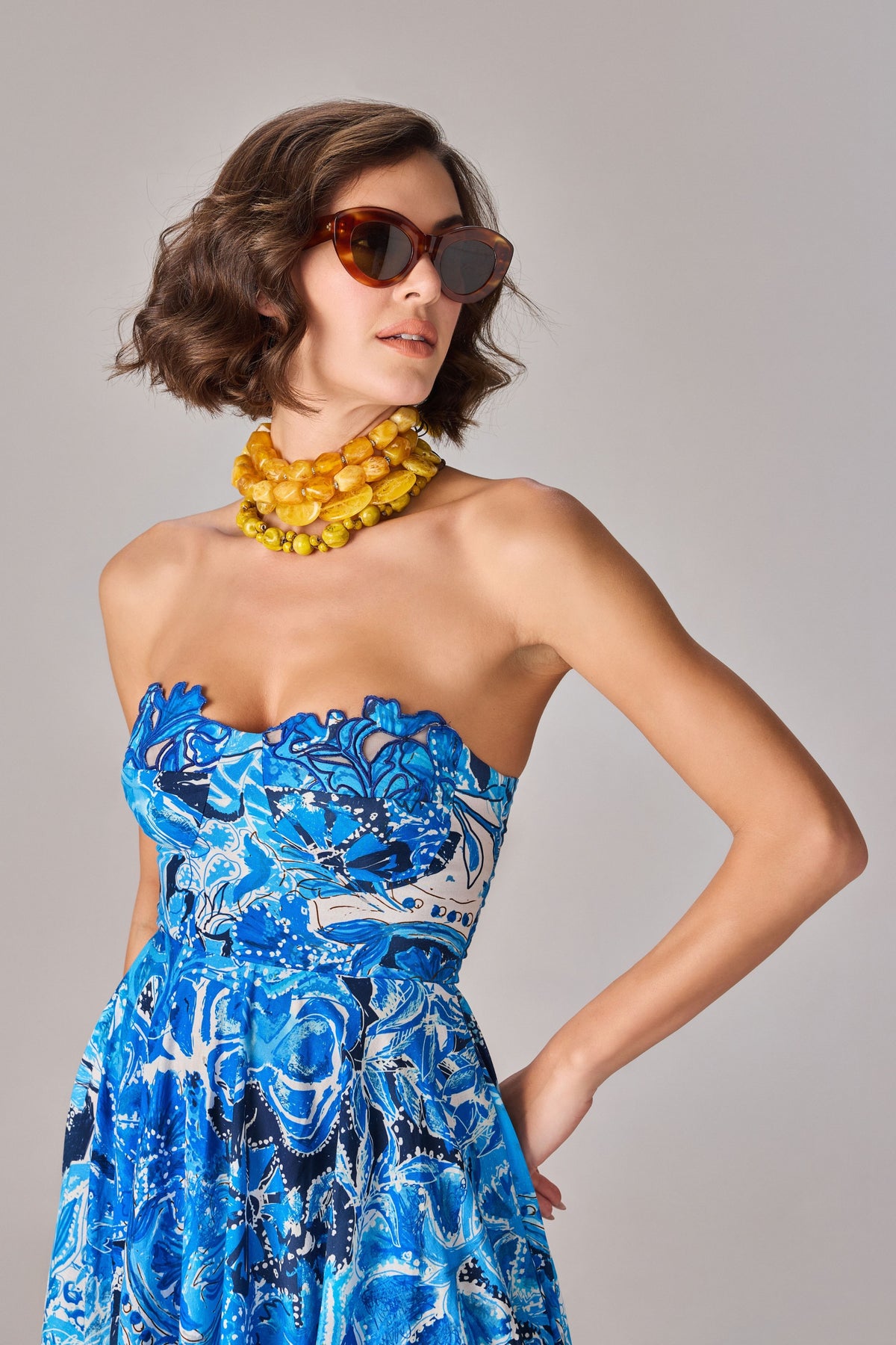 Ocean Flowers Myra Dress