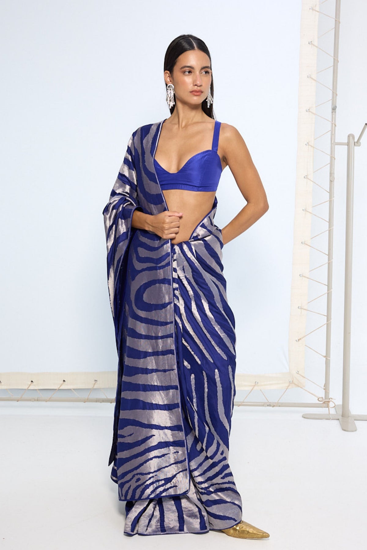 Handwoven Blue Silk Saree