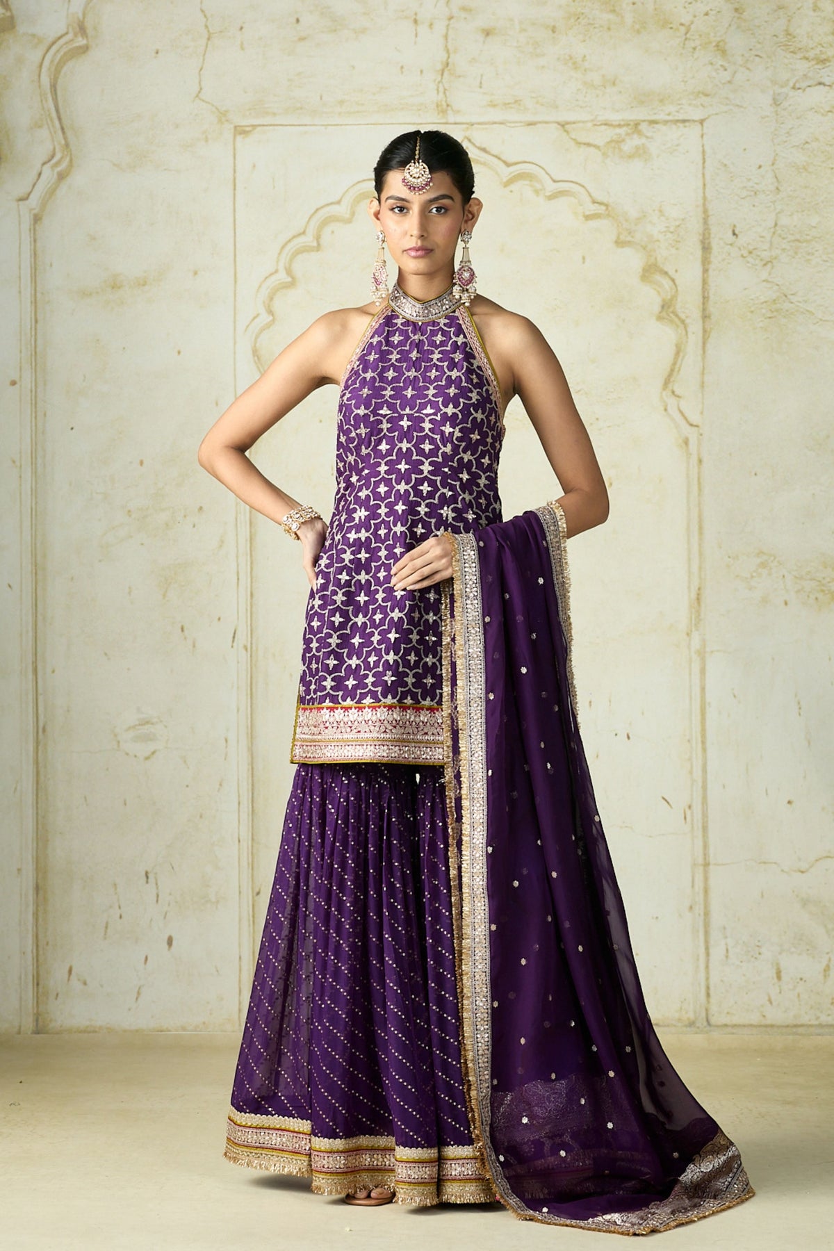 Purple Kainaat Sharara Set