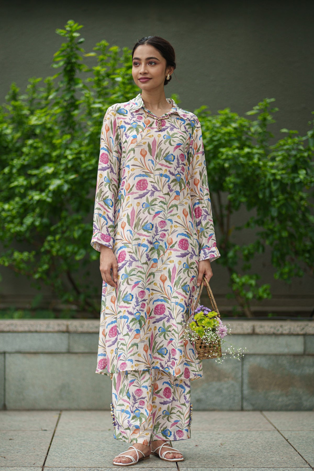 Iris Cream Kurta With Pants
