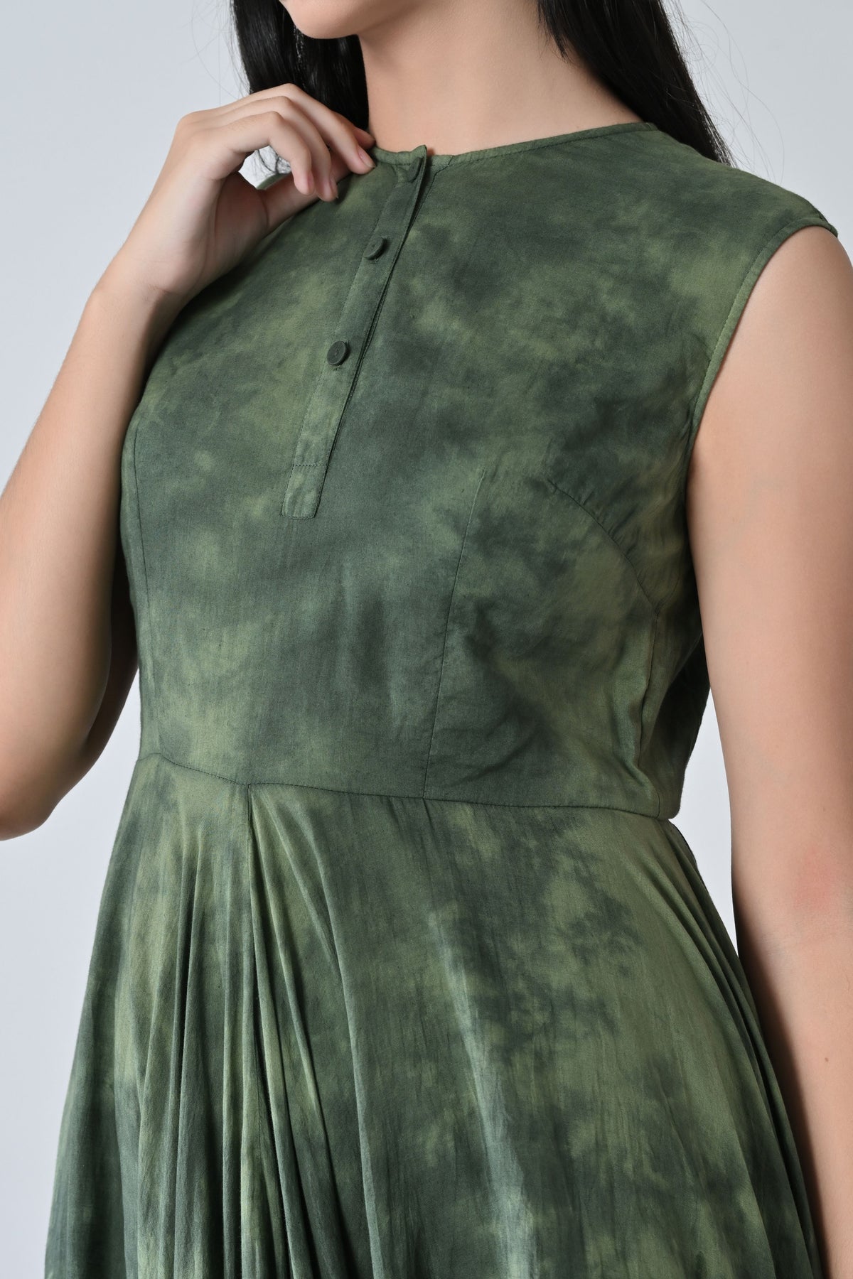 Cascade Ruffled High Low Dress