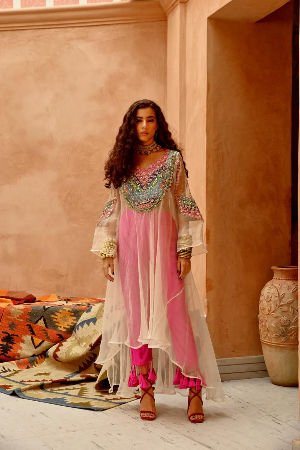 Sheer Afghani Kurta Set