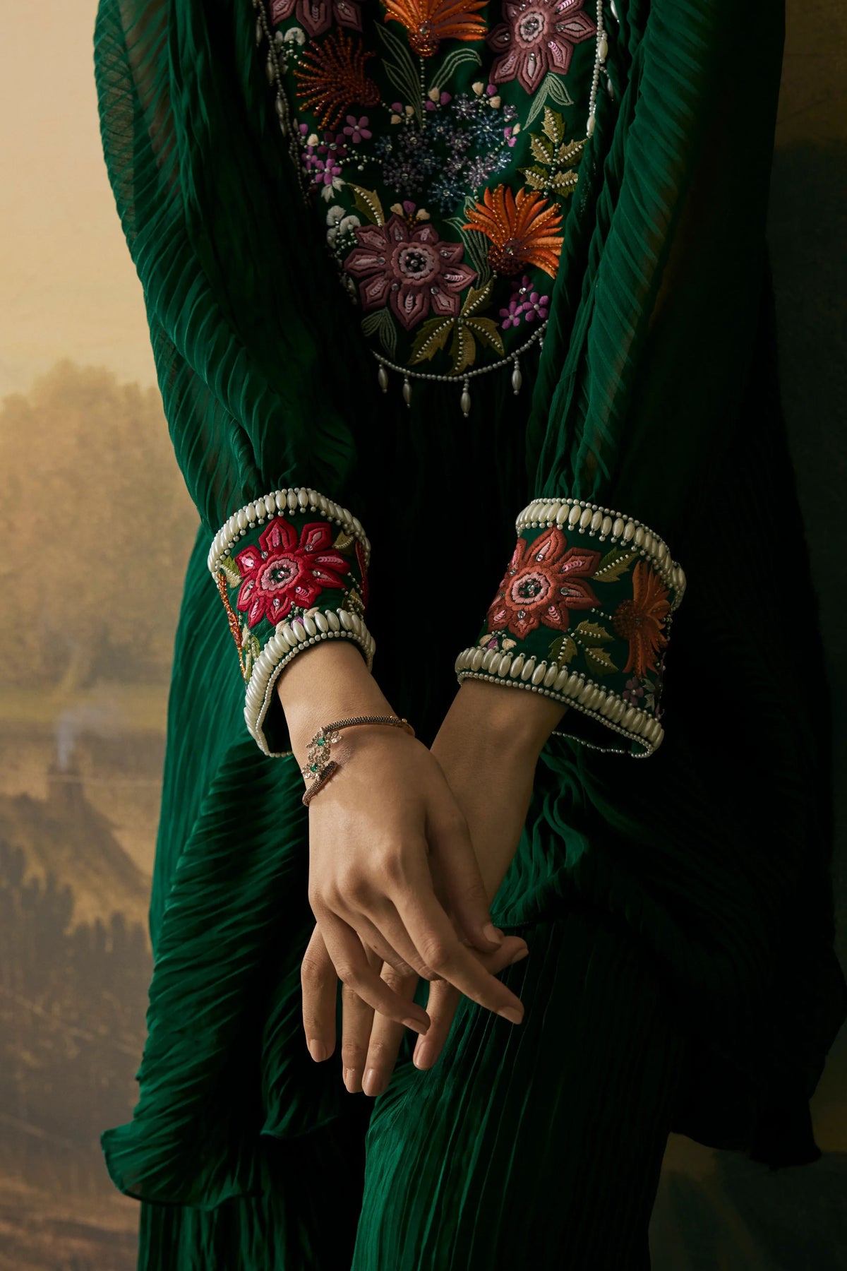 Emerald Green Tunic Set