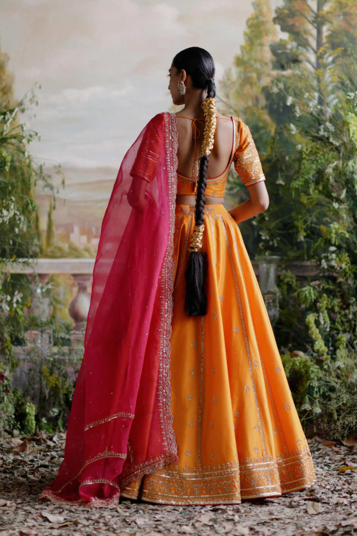 Orange Lehenga Set