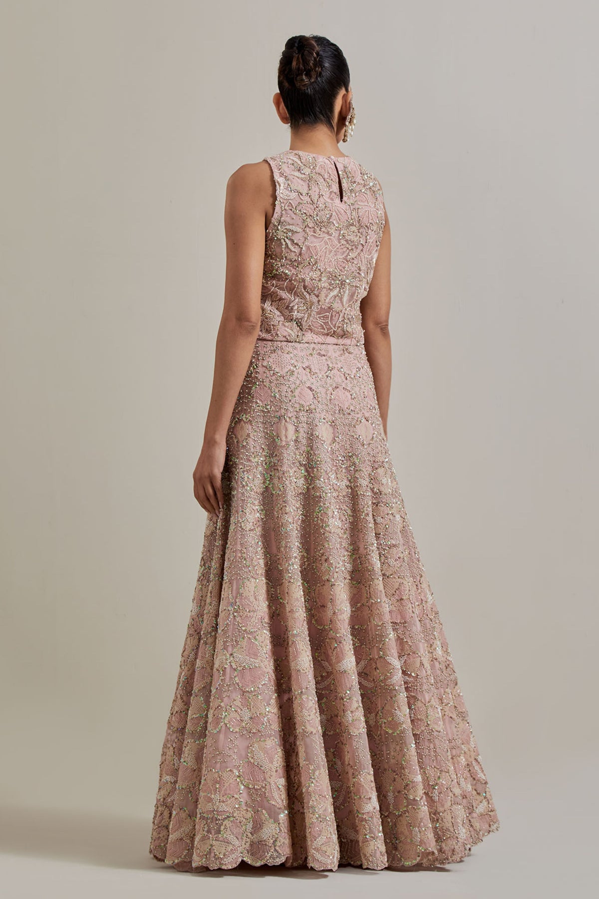 Champagne Lehenga Set