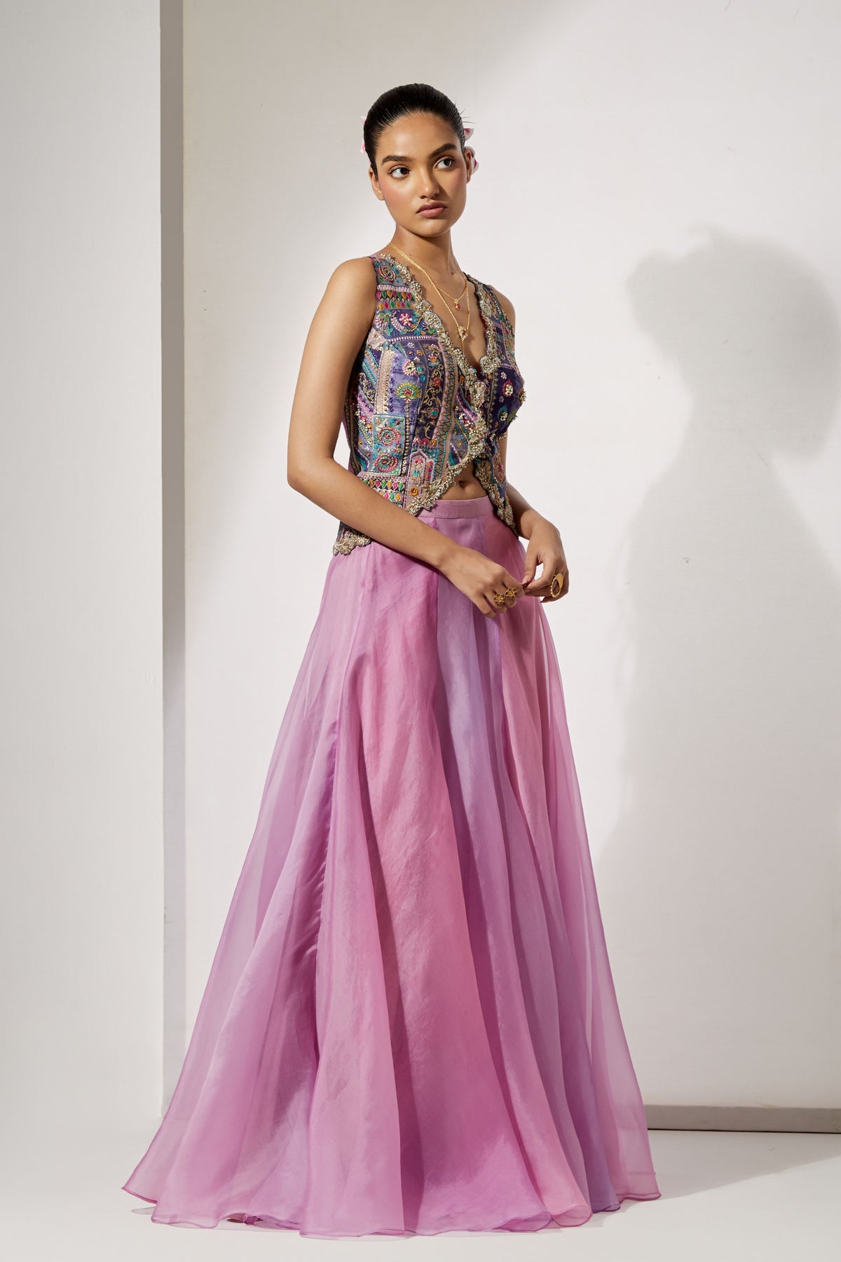 Lavender lehenga Set