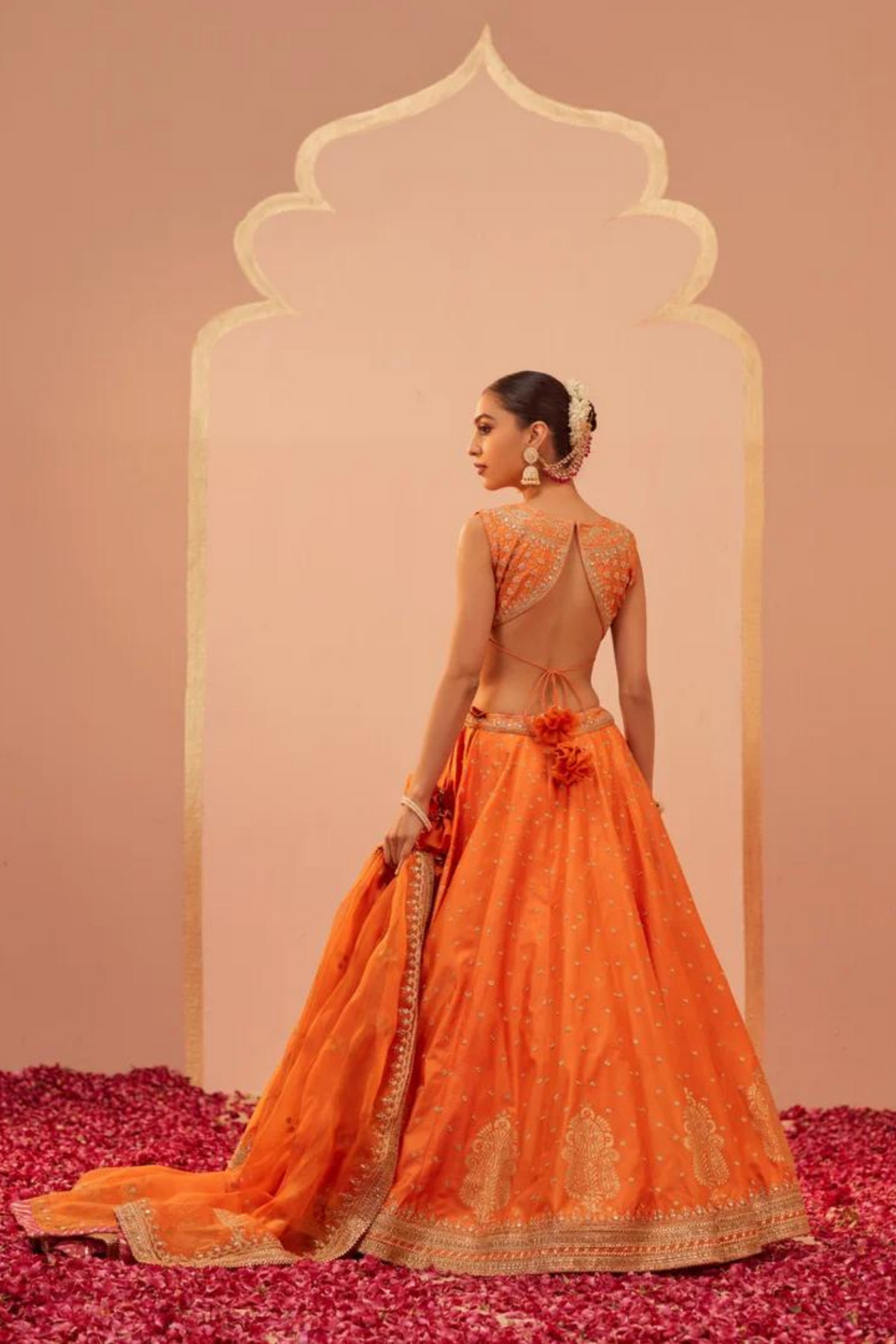 Tanisha Orange Lehenga Set