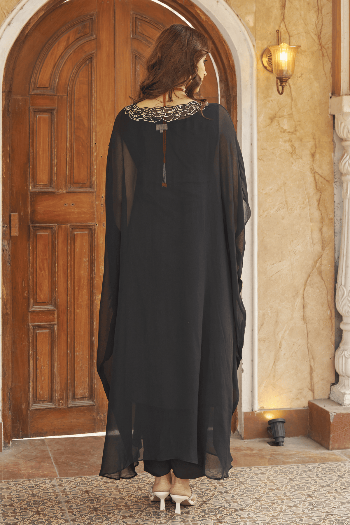 Ruya Black Kaftan Set