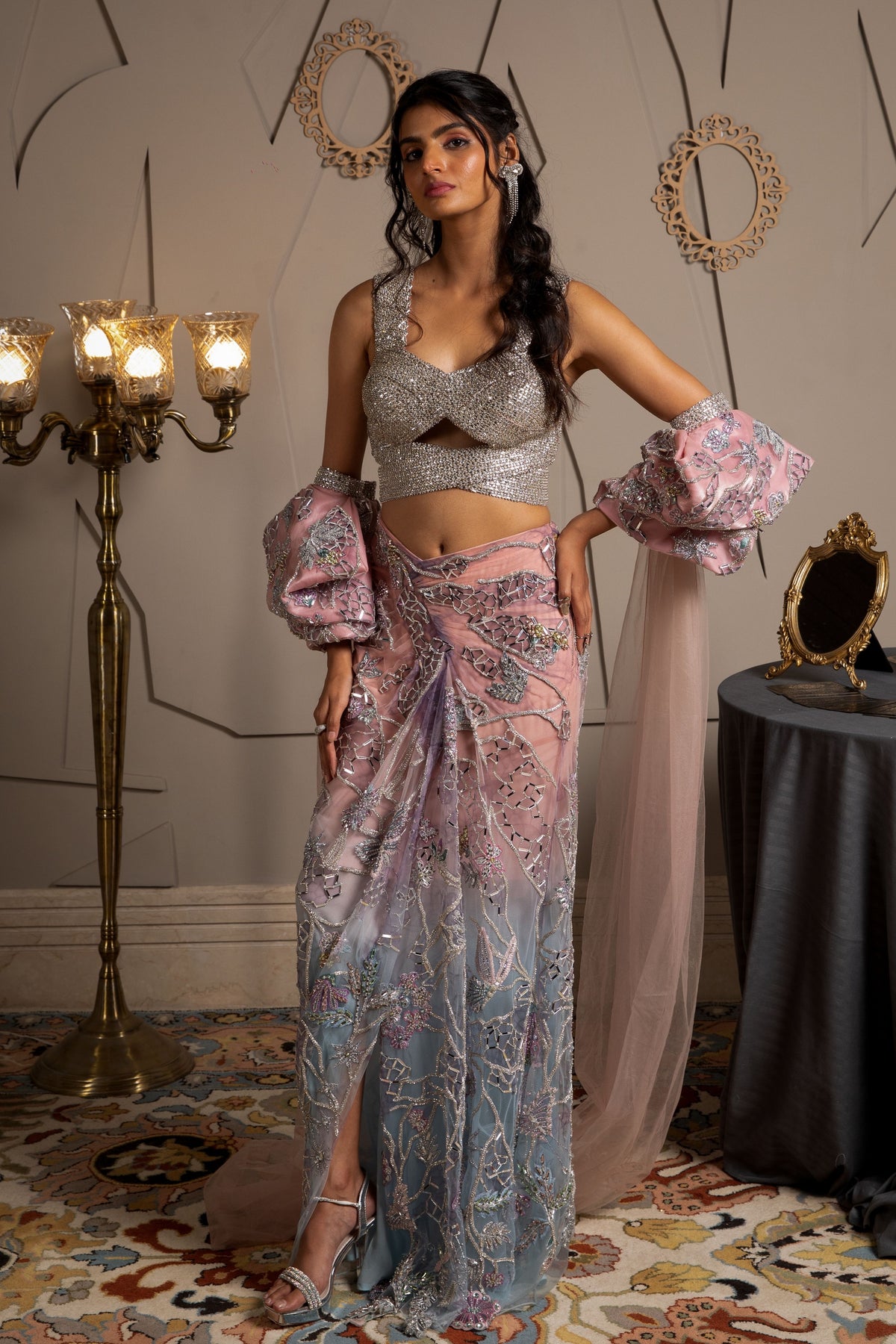 Amaris Drape Skirt Set