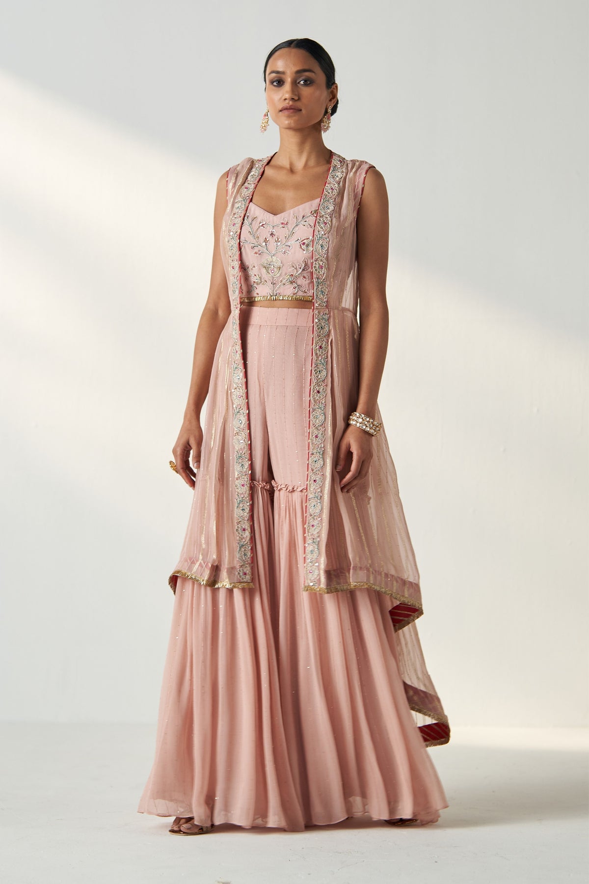 Prisha Blush Pink Gharara Set