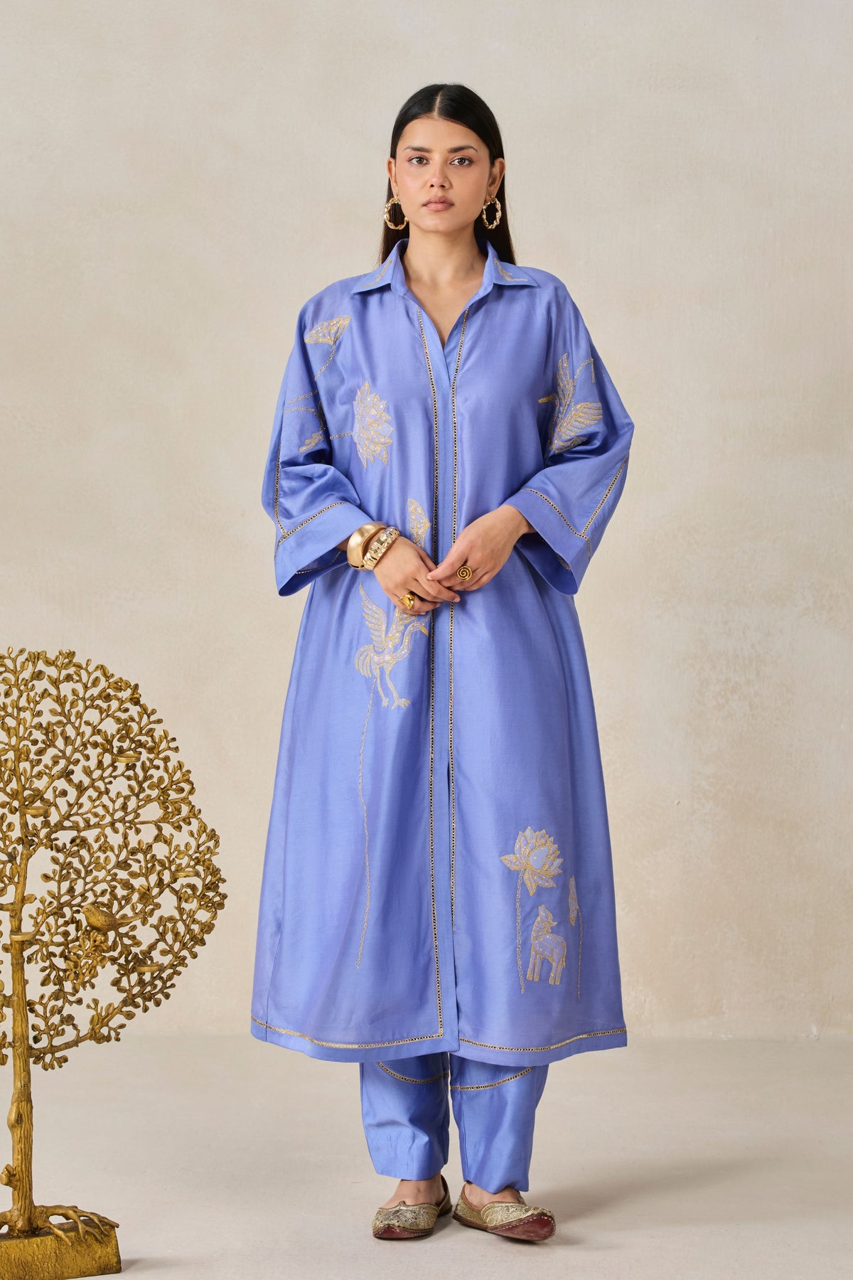 Blue Kurta With Salwar Set