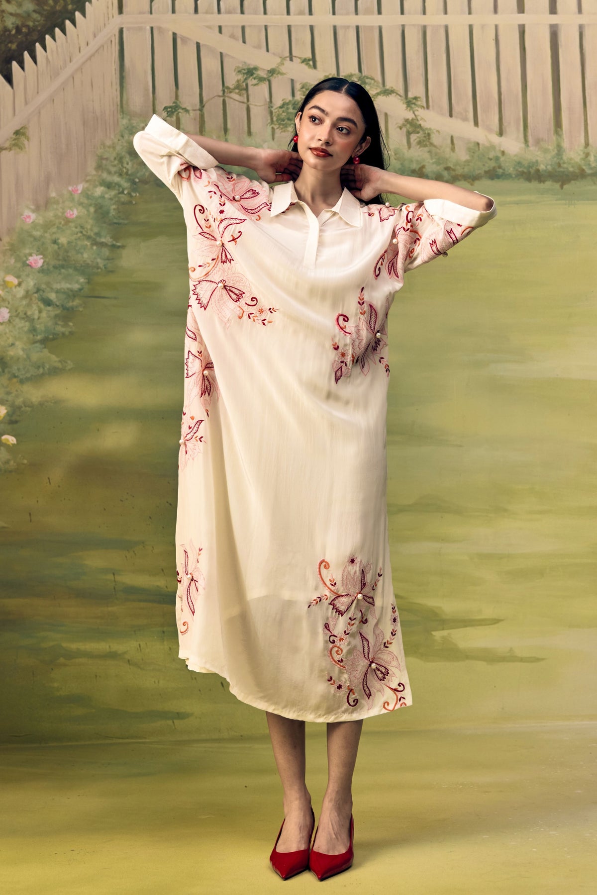 Coral Reverie Longline Dress