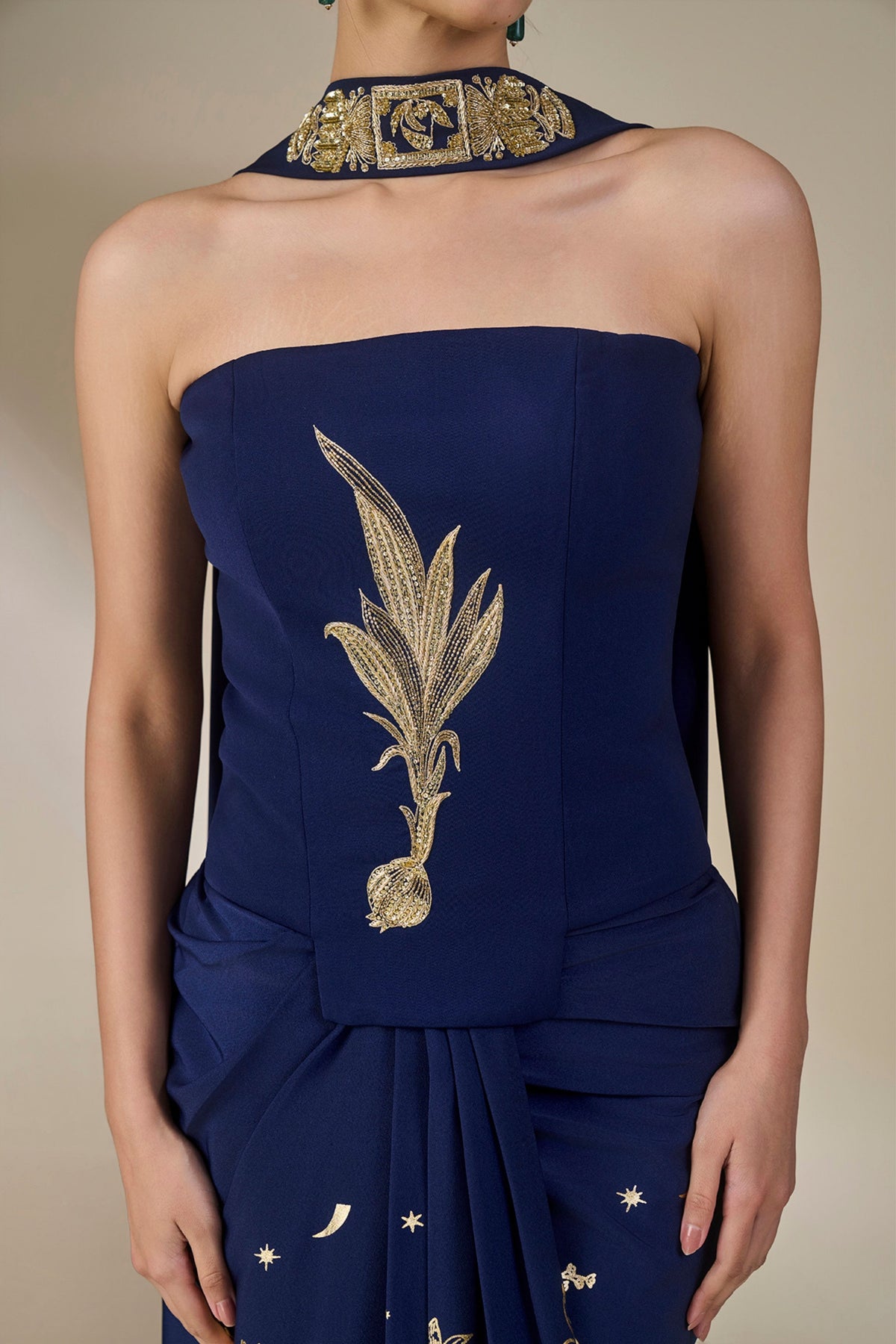 Blue Cosmic Birdsong Corset Set