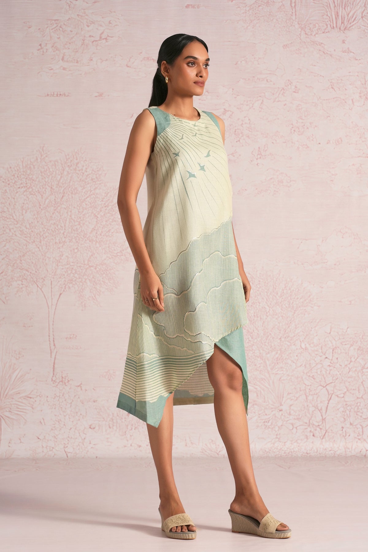 Silver Sea Green Dress