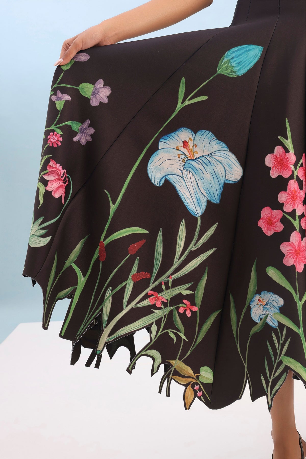 Printed Panel Detachable Dress Set