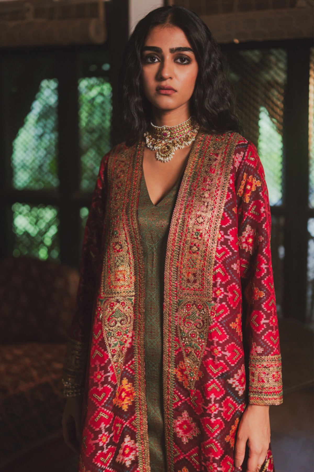Neha Red-maroon Jacket