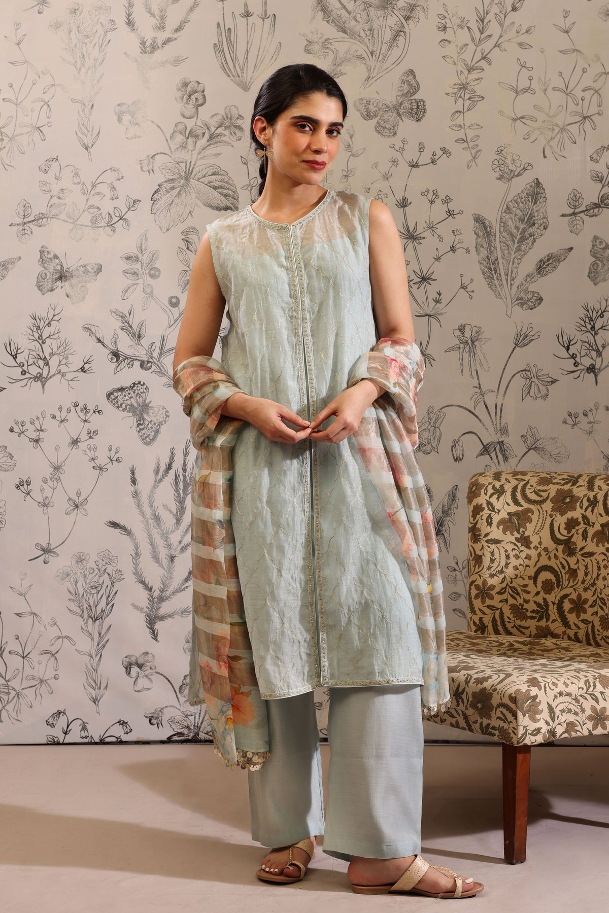 Makaranda Blue Kurta Set