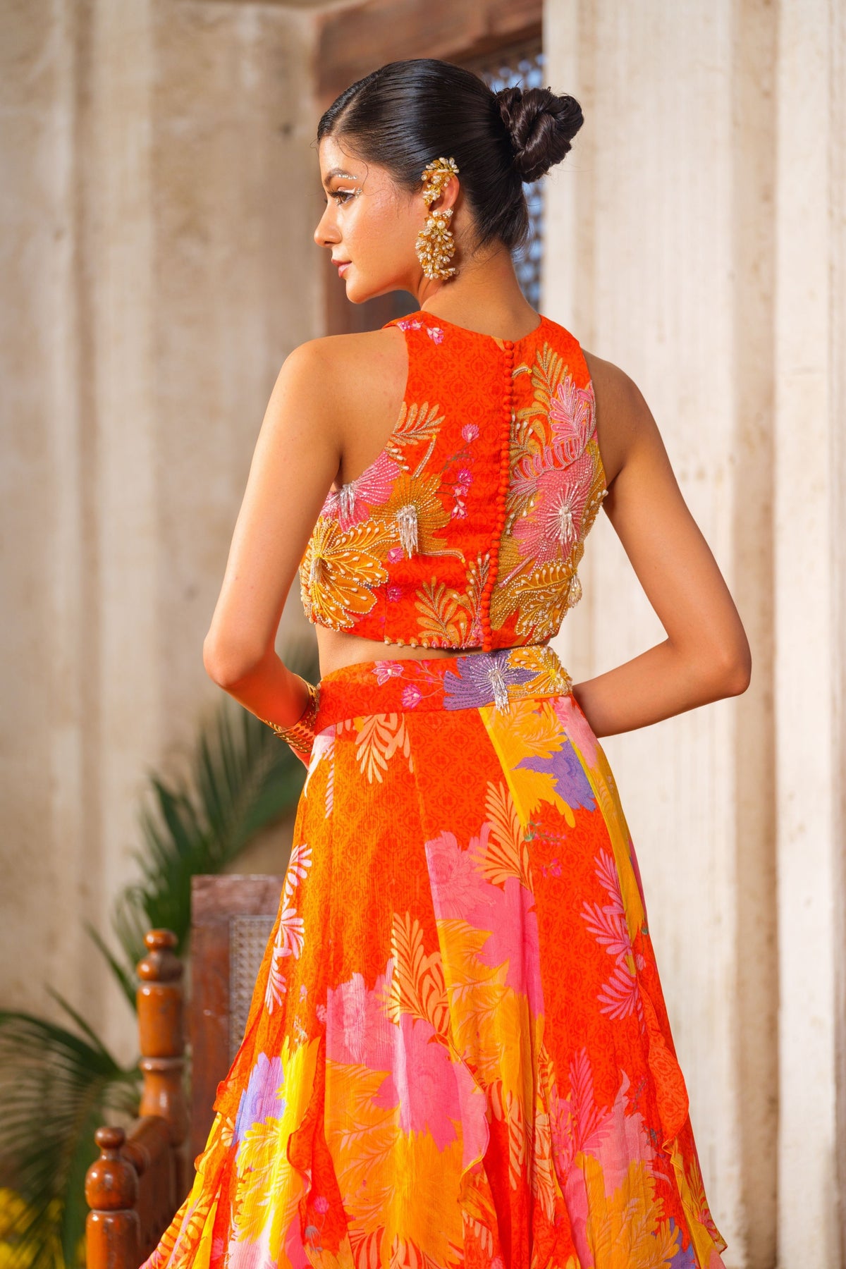 Gul Ruffled Lehenga Set