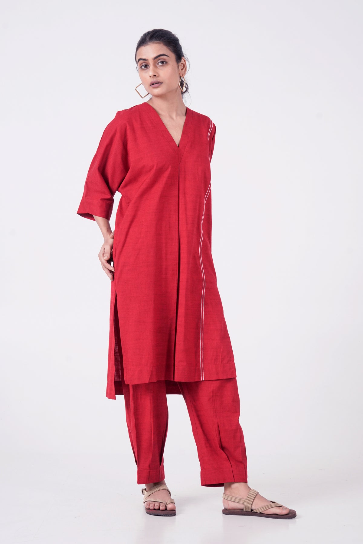 Ease Red Tunic Set