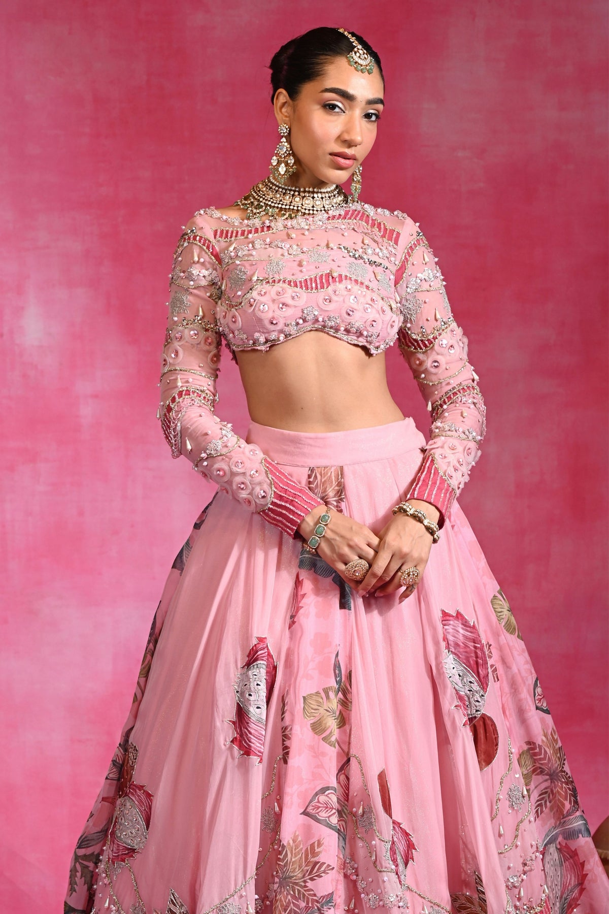 Gulabi Maharani Lehenga Set