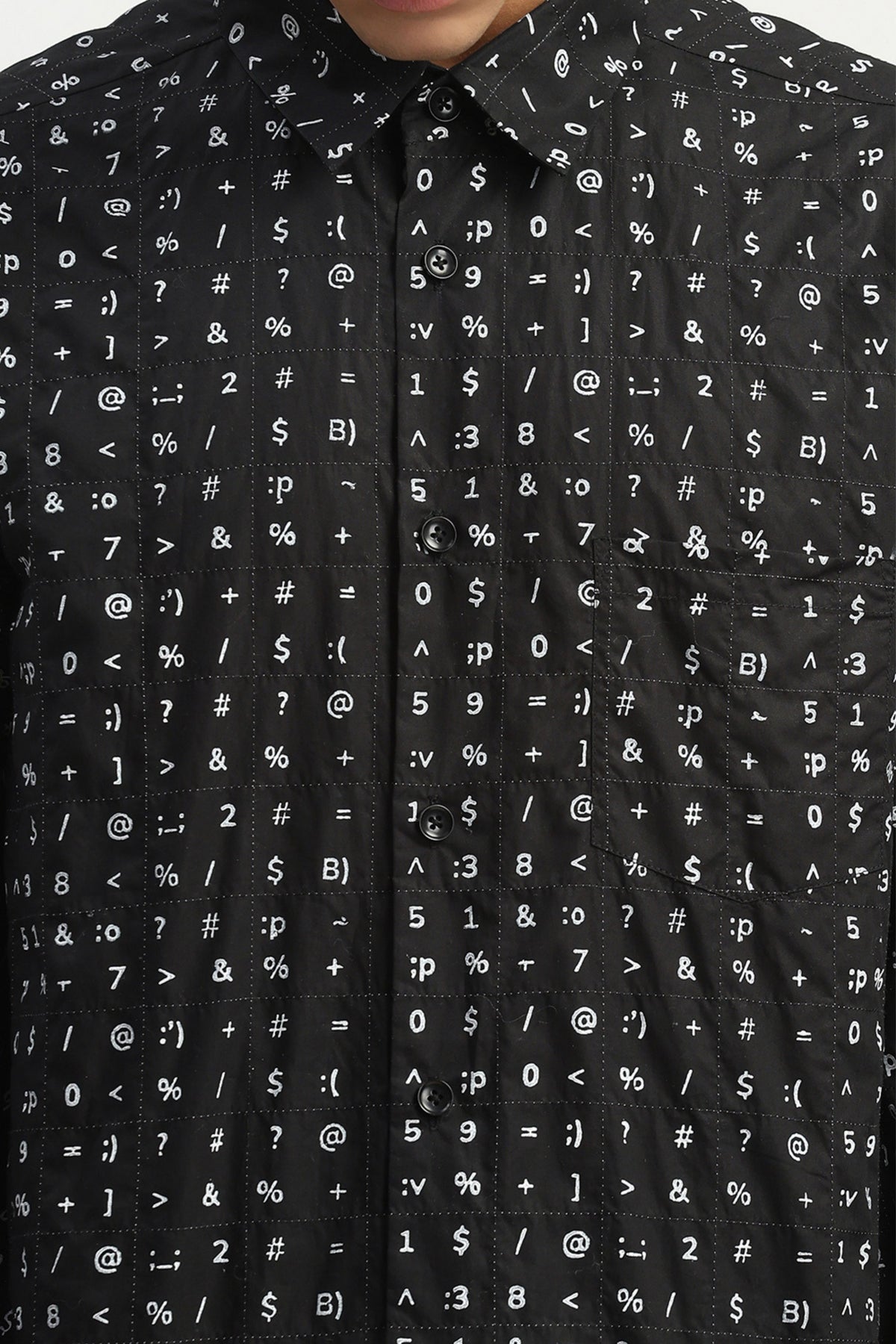 Black Alphabet  Shirt
