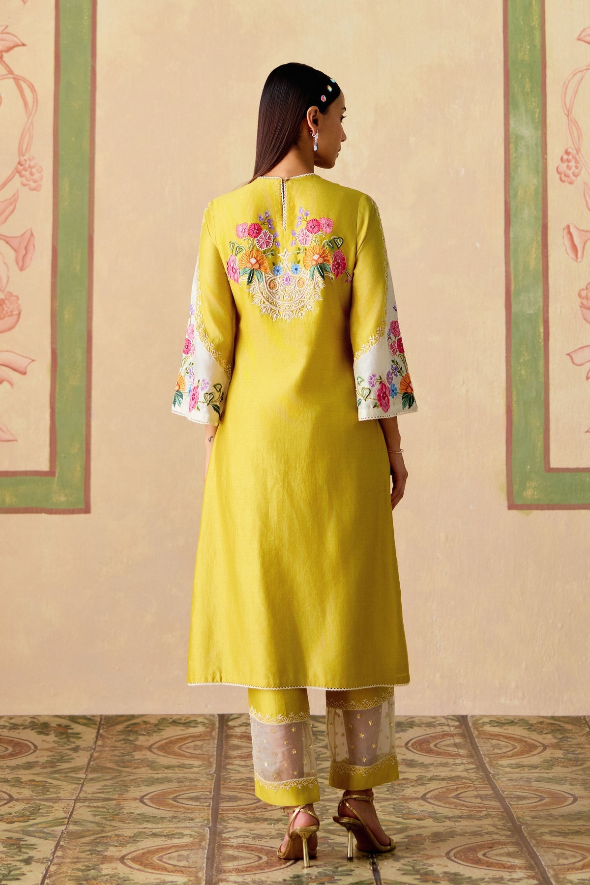 Yellow Embroidered Kurta Set