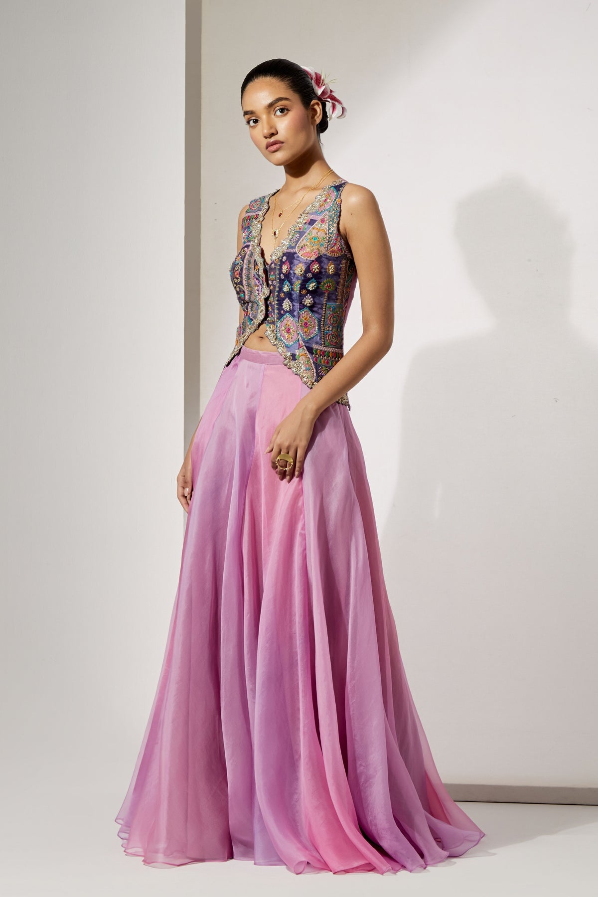 Lavender lehenga Set