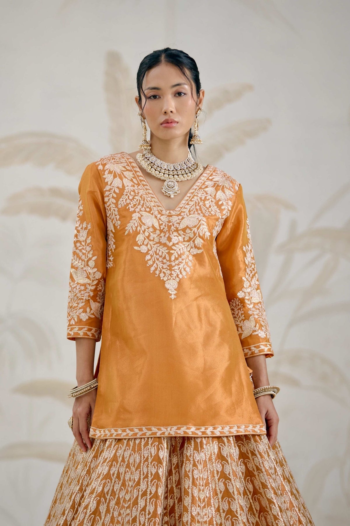 Burnt Orange Lehenga Set