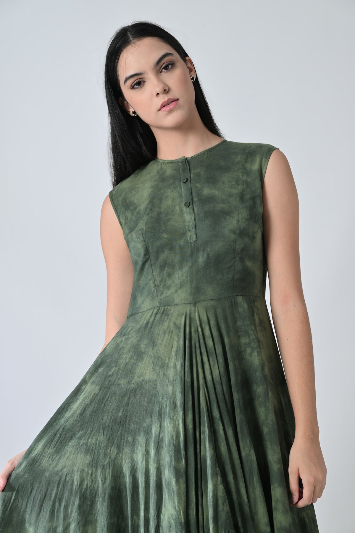 Cascade Ruffled High Low Dress