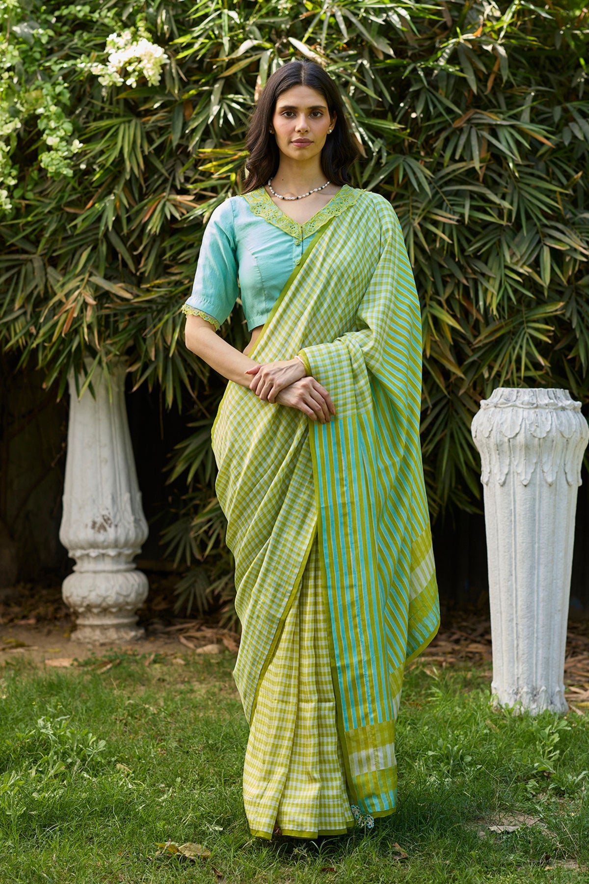 Crossroads Lime Saree