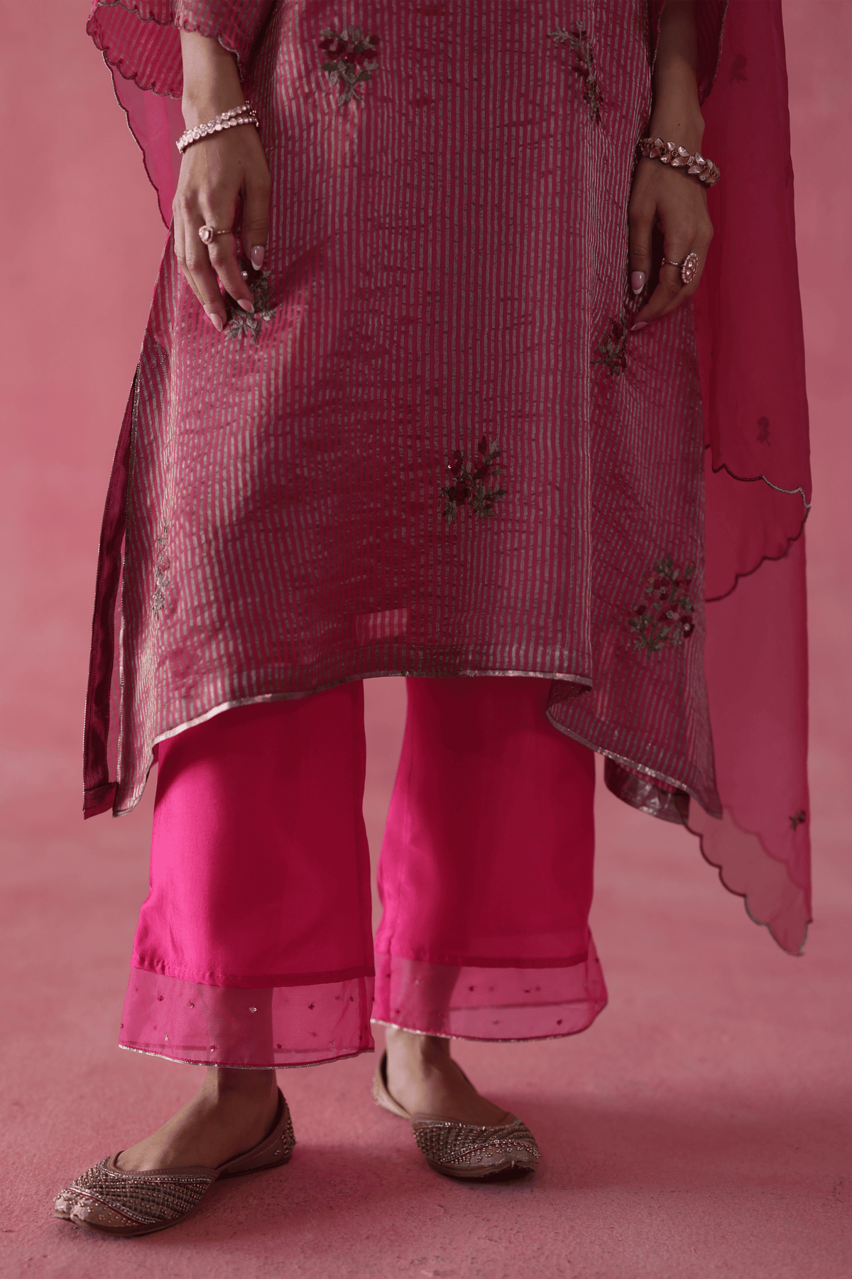 Fuschia Shakkar Kurta Set