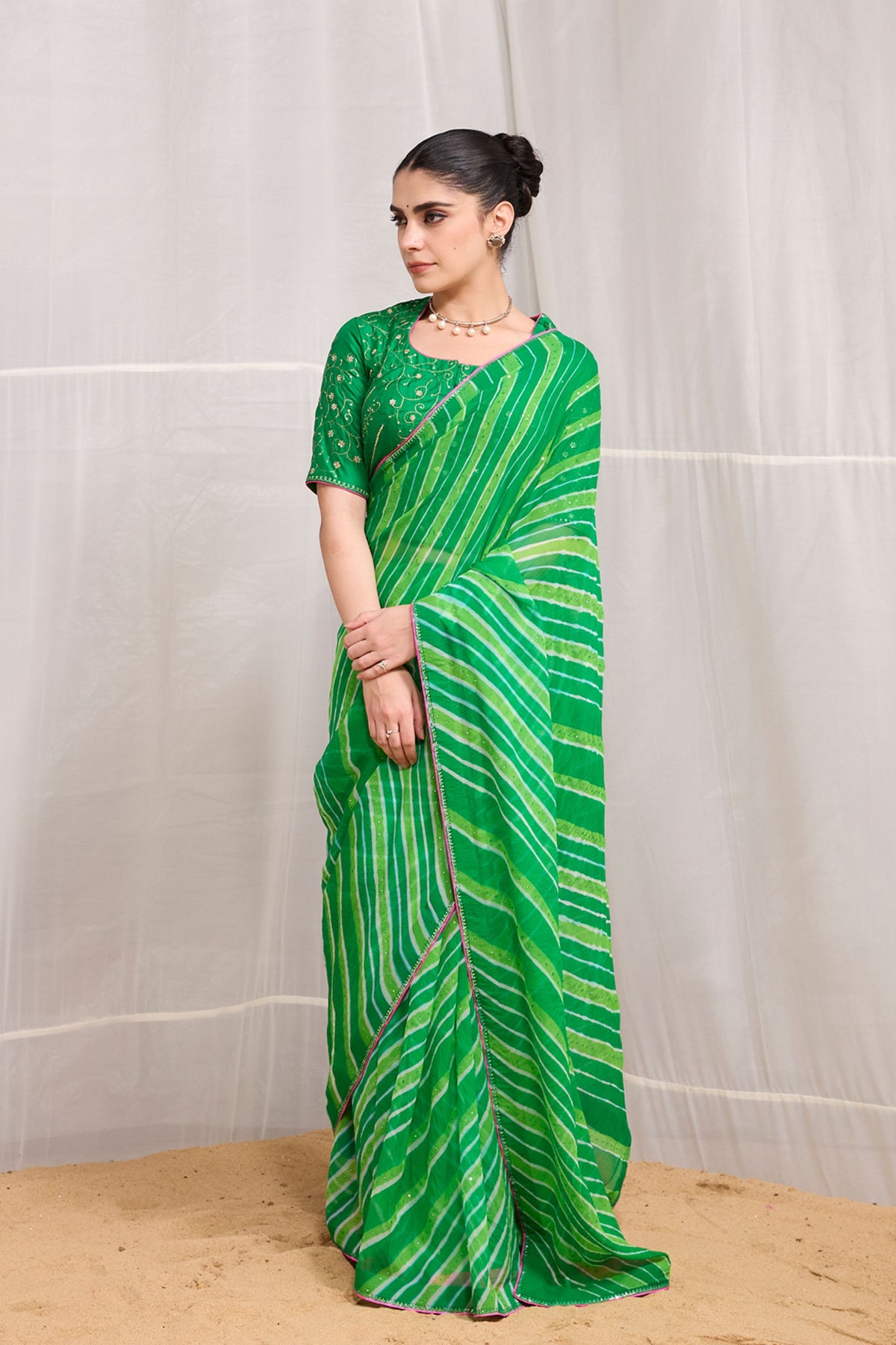 Green Tarang Saree Set