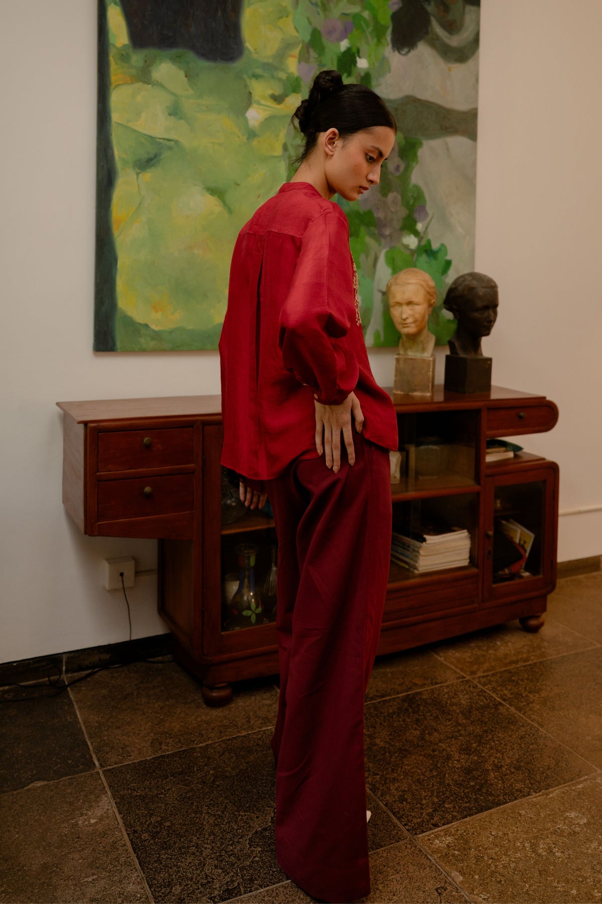 Crimson Red Sara Shirt