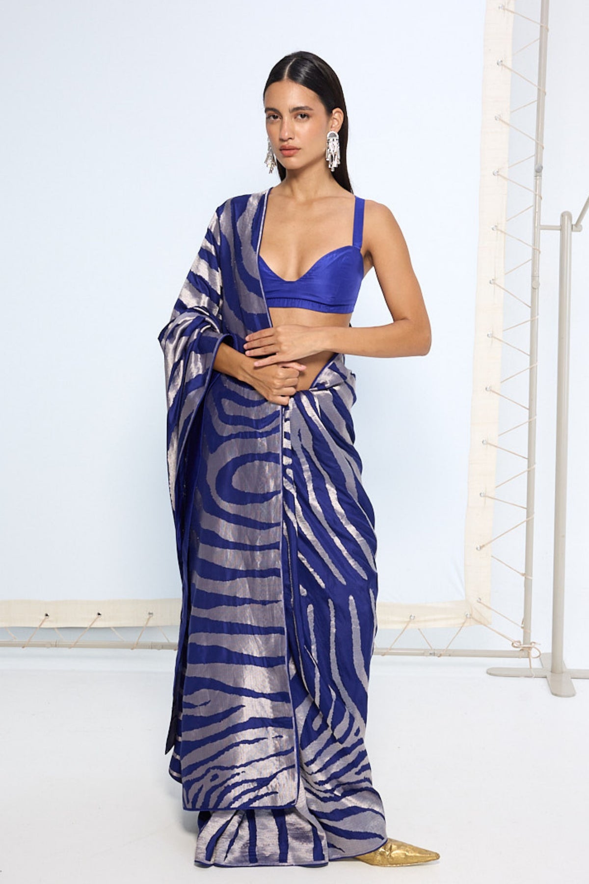 Handwoven Blue Silk Saree
