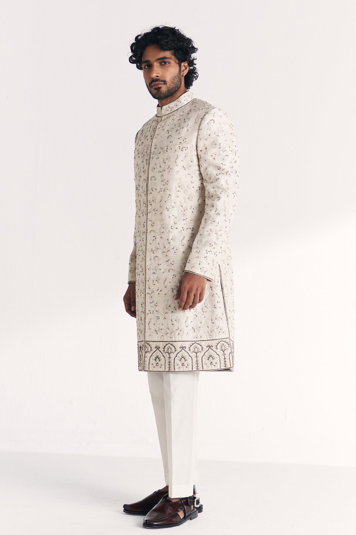 Vyom Ivory Achkan Set