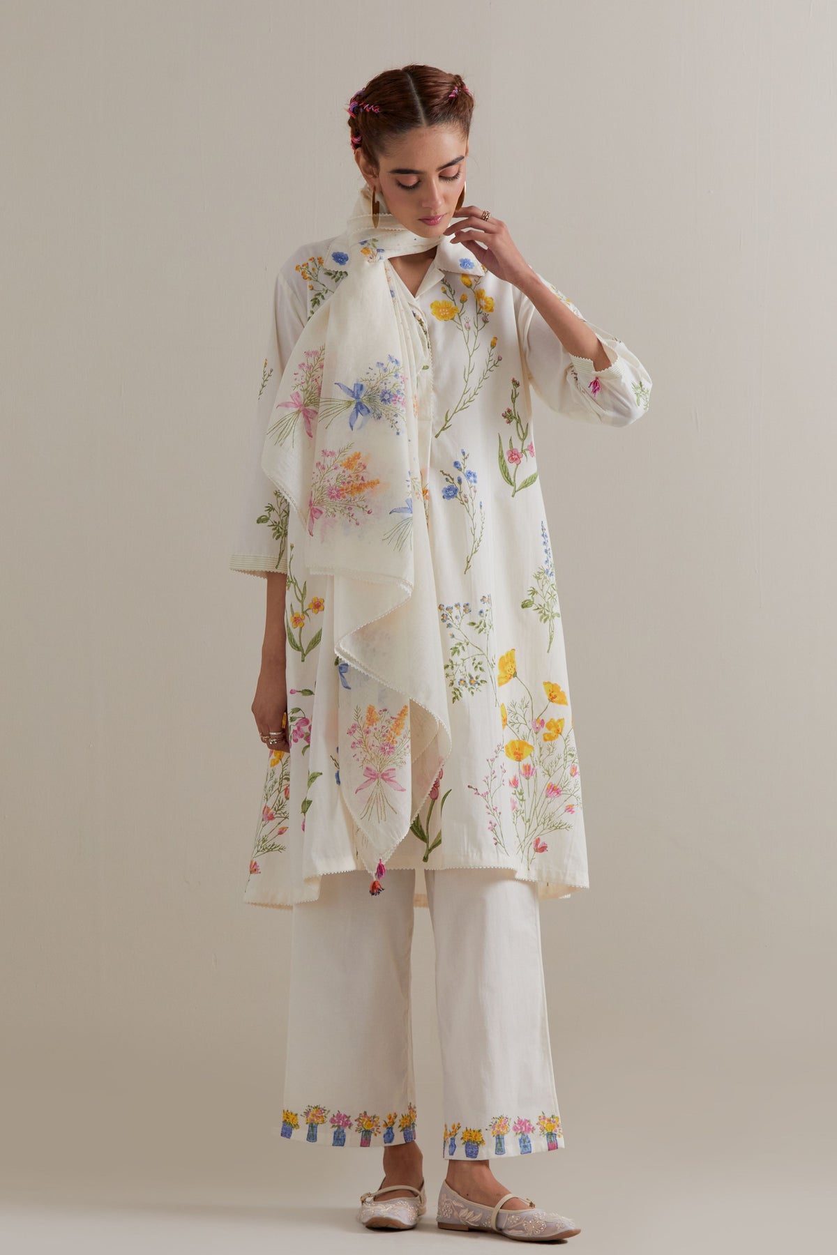 Multicolour Aline Kurta Set
