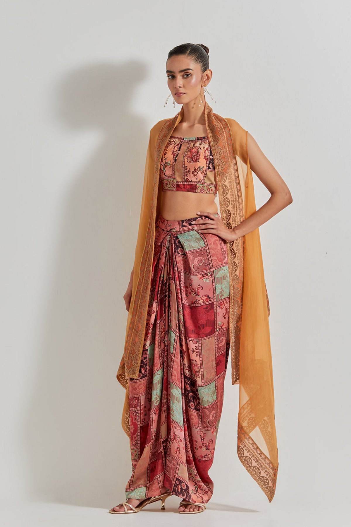 Spicy Glam Cape Set