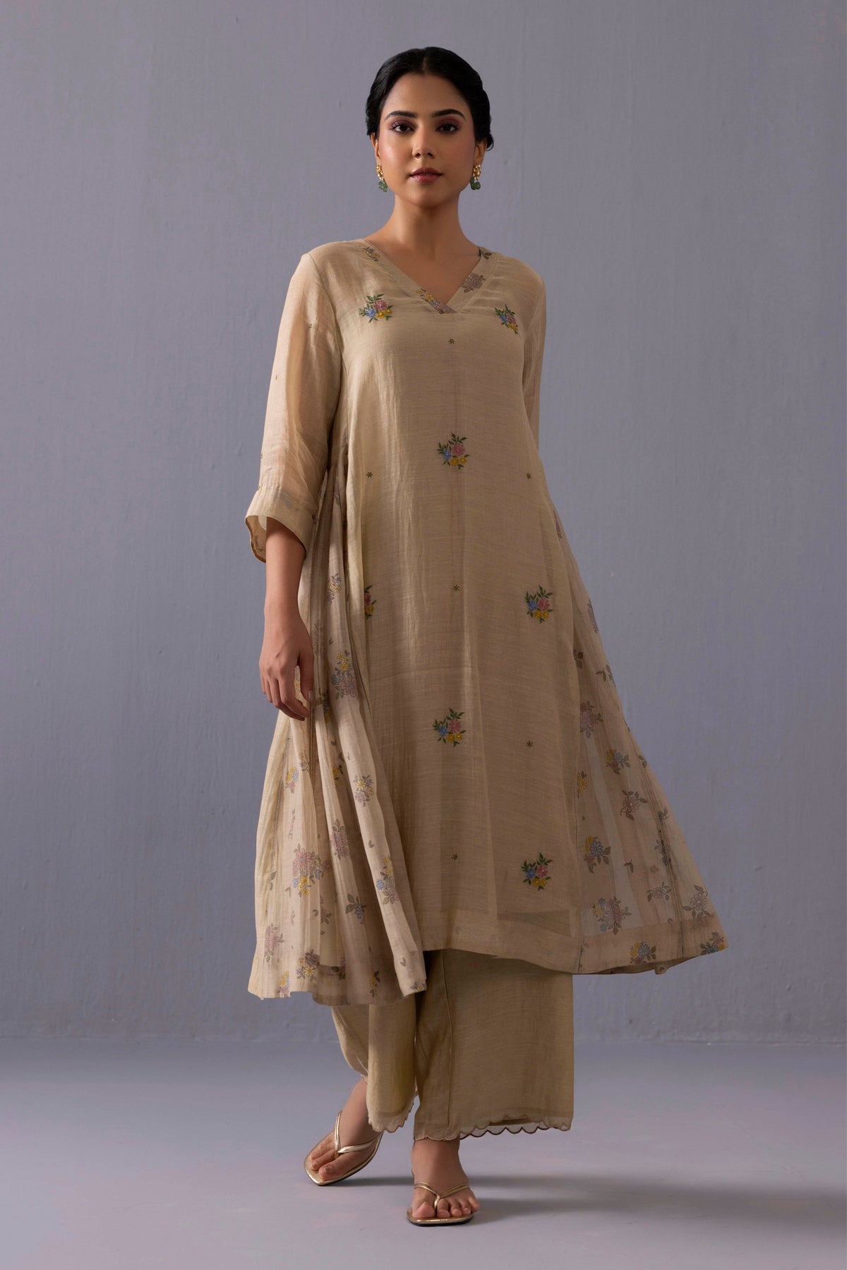 Sagarika Beige Kurta Set