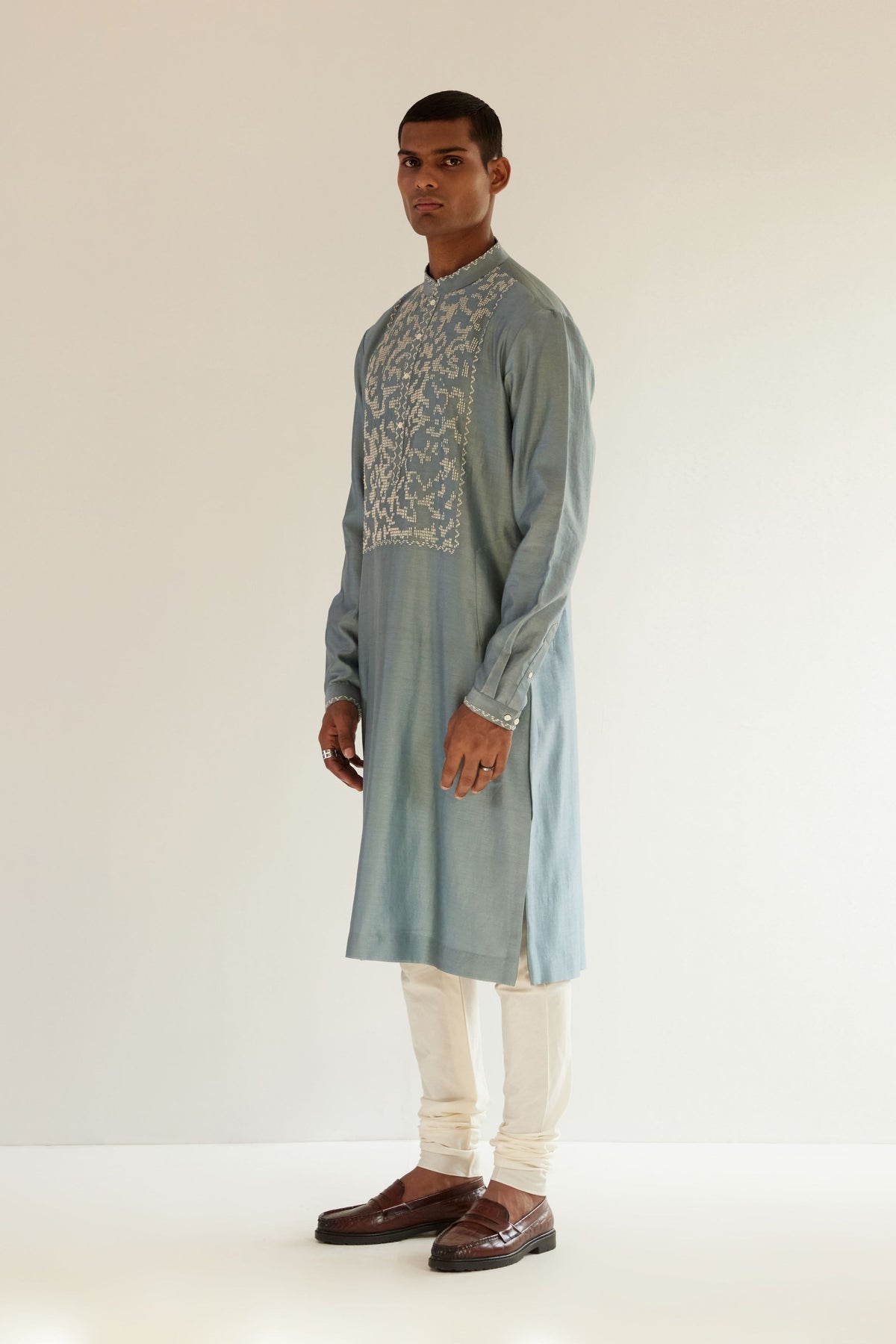 Camo Block Print Kurta Set