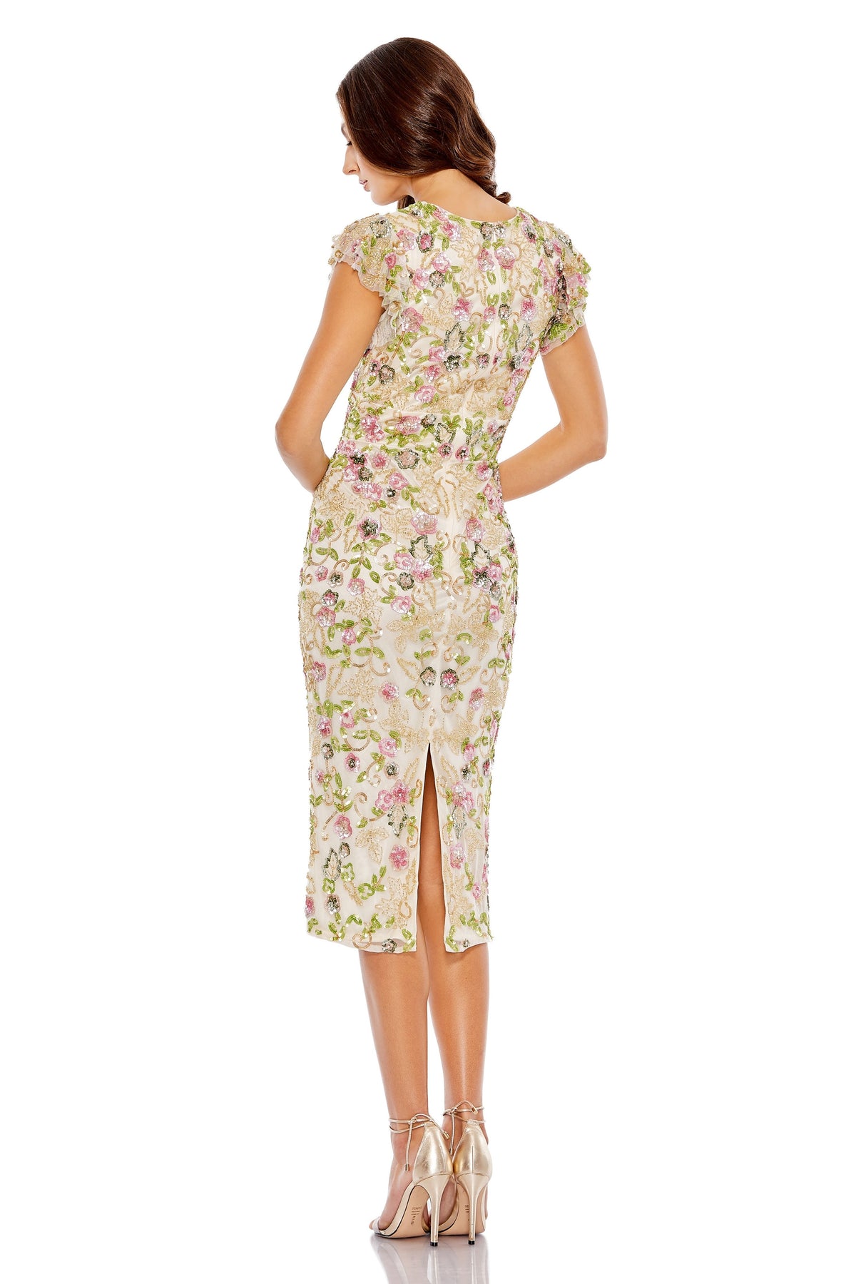 Midi Flutter Cream Dress