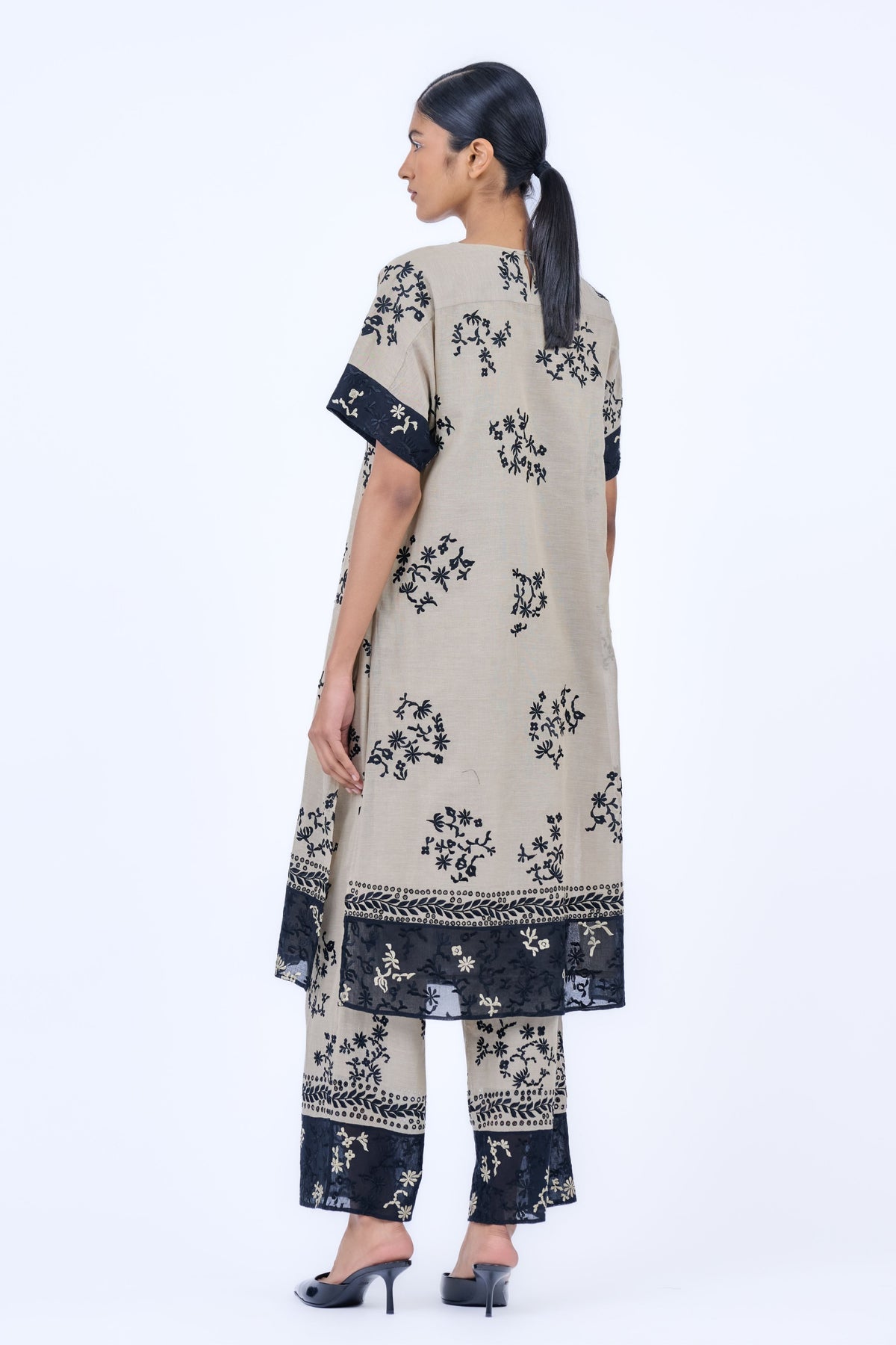 Threadwork Cotton Kurta