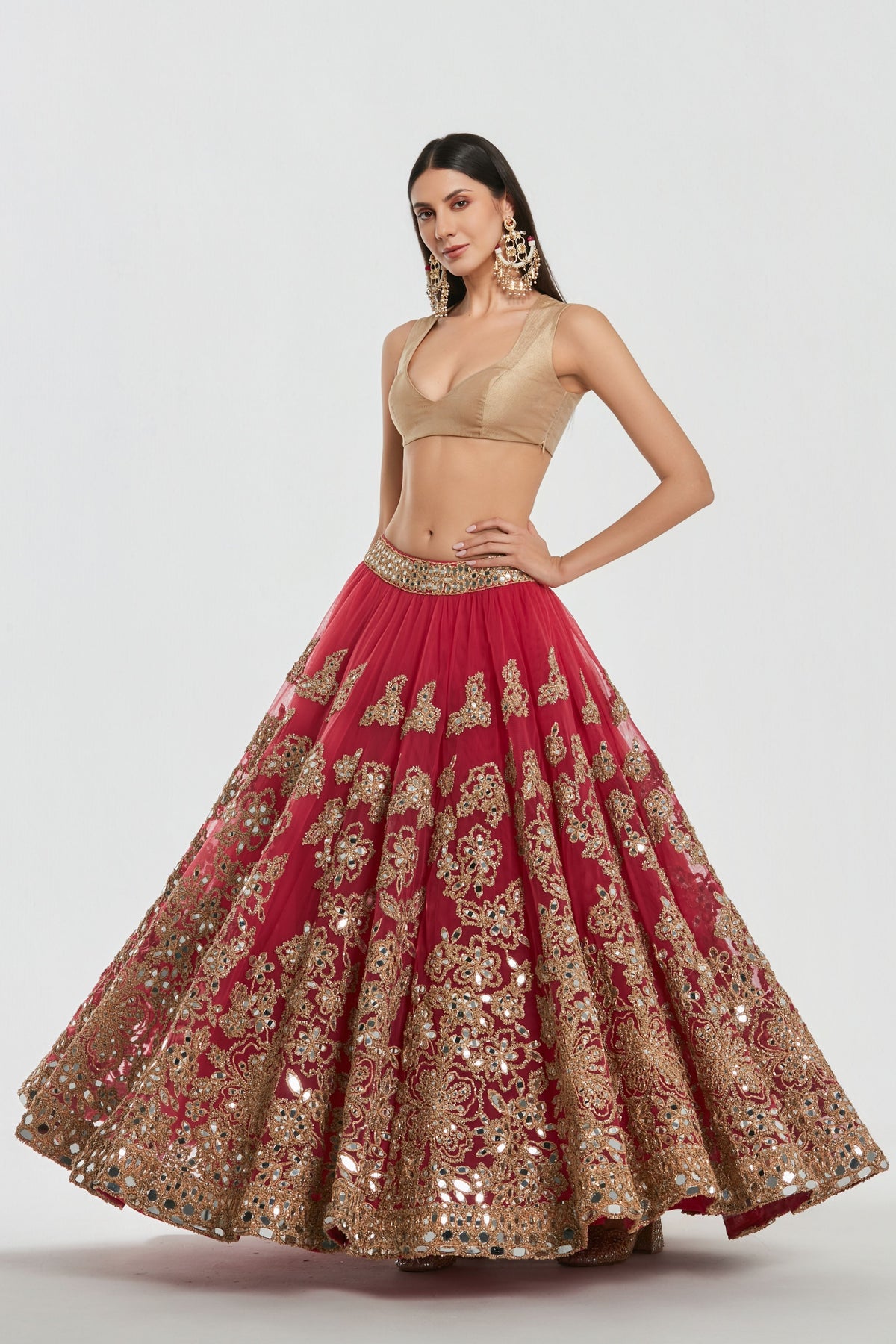 Maharani Gold Lehenga Set