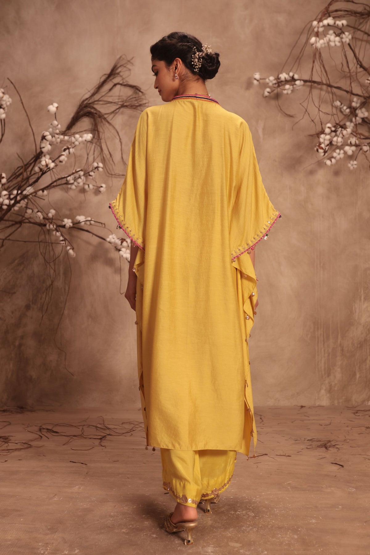 Dark Yellow Kaftan Set